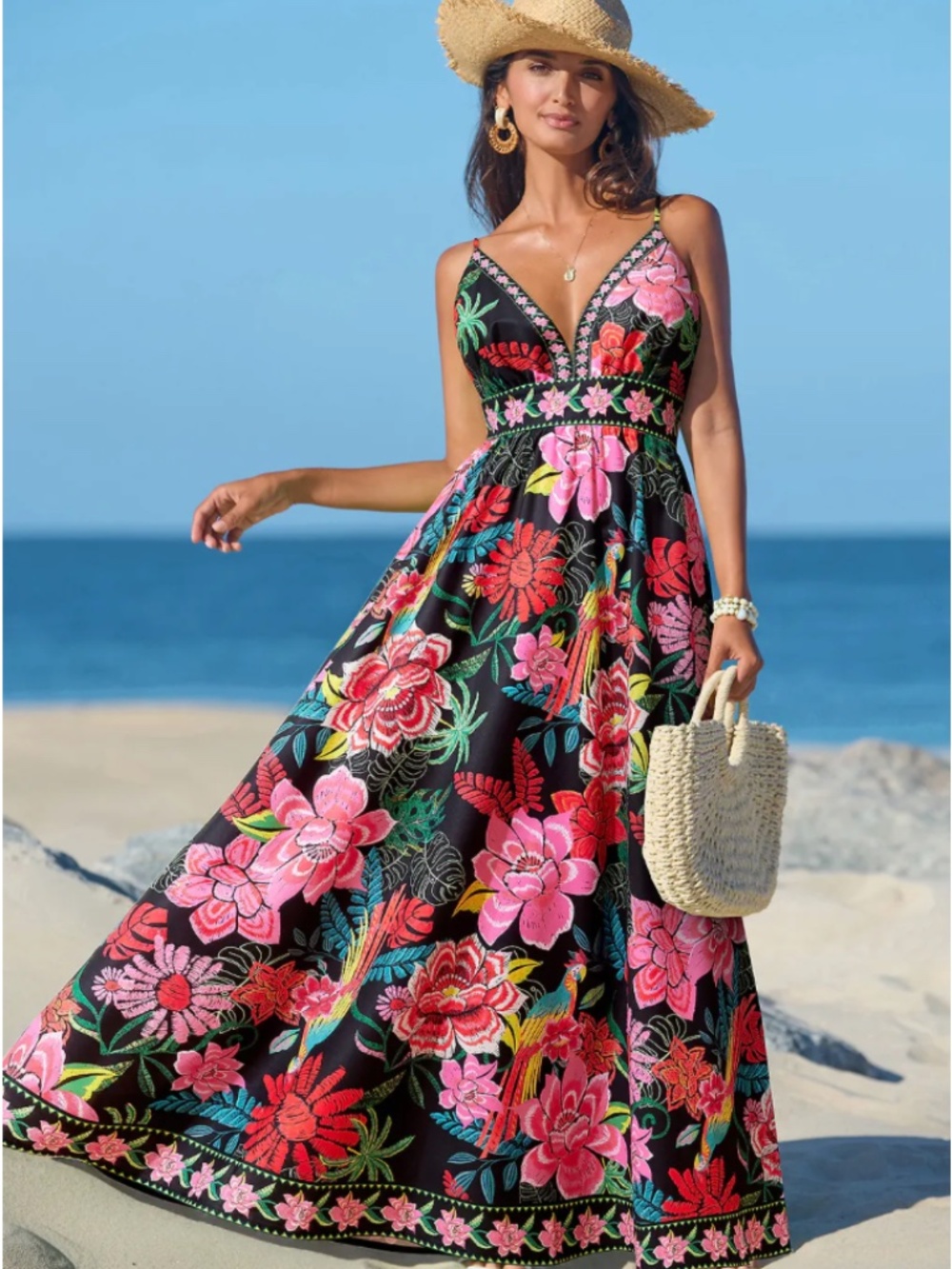 Cupshe - True Blossom Floral Maxi Dress - NWT, Size XL